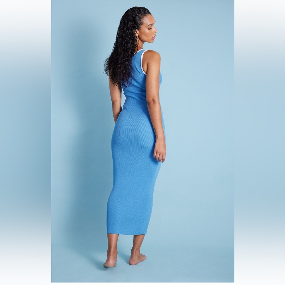 Blue ribbed NA-KD fashion dress